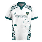 Custom Australia Rugby 2026 Rugby Jersey Go Wallabies Aboriginal Pattern White Version - Aussie Hoodie