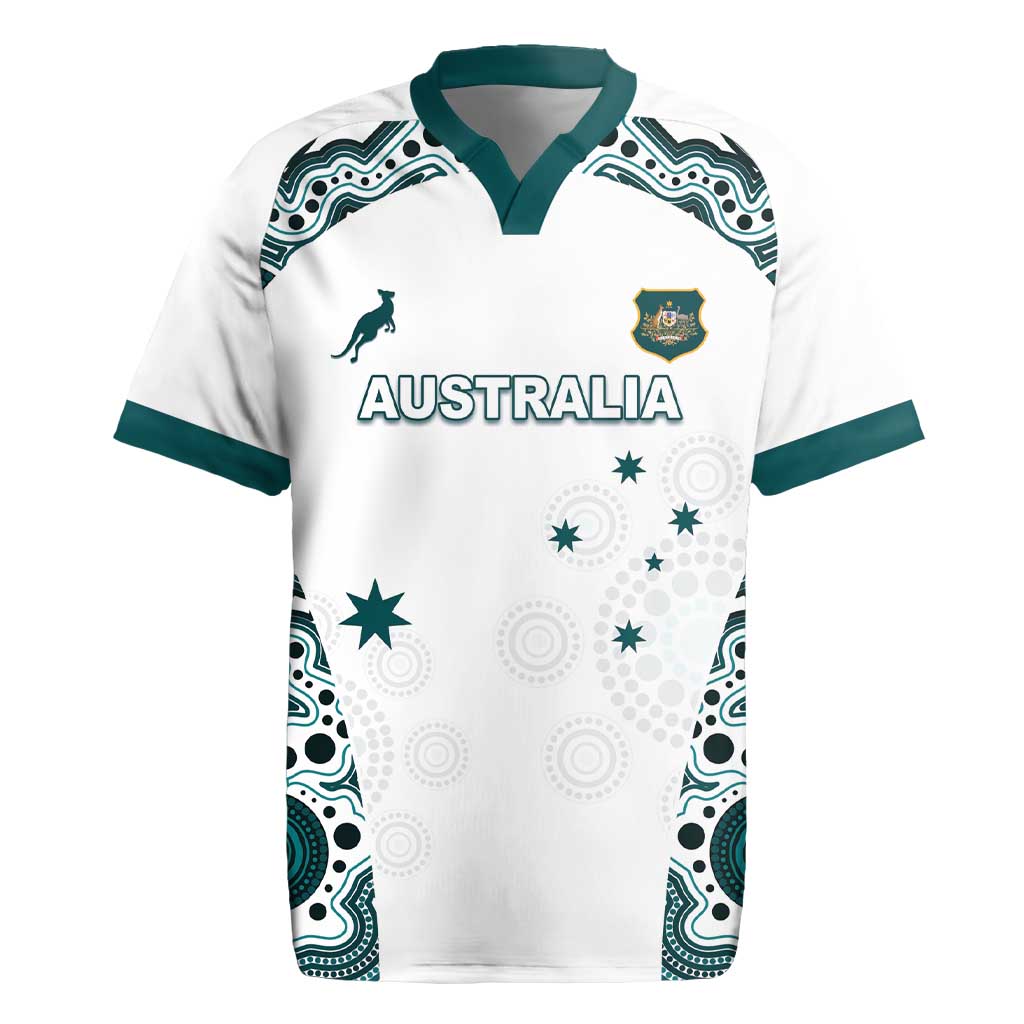Custom Australia Rugby 2026 Rugby Jersey Go Wallabies Aboriginal Pattern White Version - Aussie Hoodie