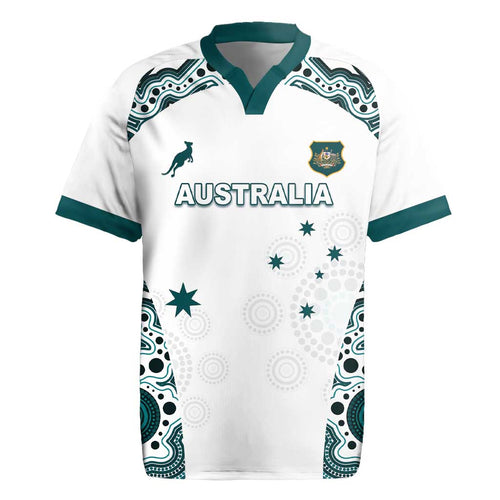 Custom Australia Rugby 2026 Rugby Jersey Go Wallabies Aboriginal Pattern White Version - Aussie Hoodie