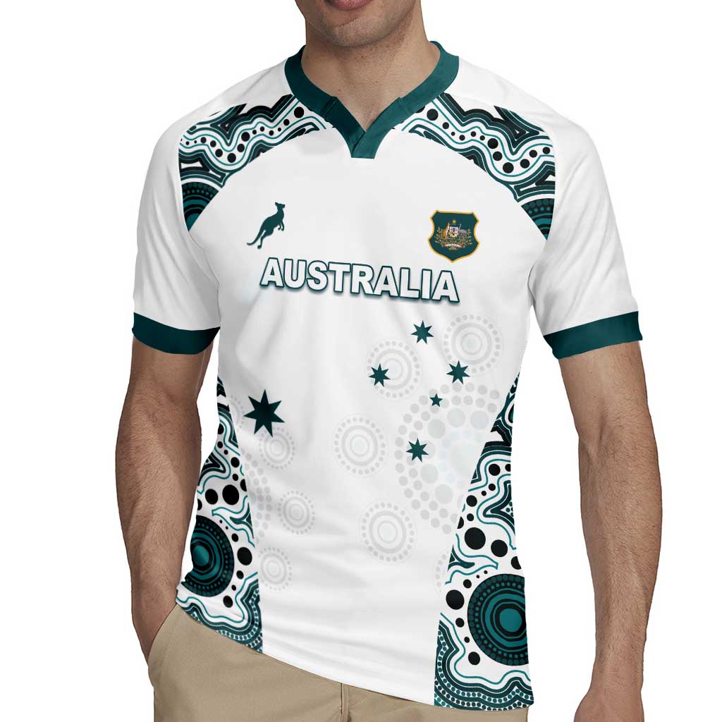 Custom Australia Rugby 2026 Rugby Jersey Go Wallabies Aboriginal Pattern White Version - Aussie Hoodie