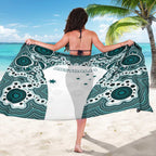 Australia Rugby 2026 Sarong Go Wallabies Aboriginal Pattern White Version - Aussie Hoodie