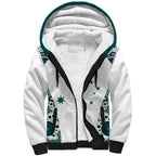 Custom Australia Rugby 2026 Sherpa Hoodie Go Wallabies Aboriginal Pattern White Version - Aussie Hoodie