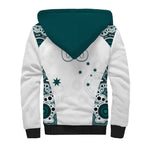 Custom Australia Rugby 2026 Sherpa Hoodie Go Wallabies Aboriginal Pattern White Version - Aussie Hoodie