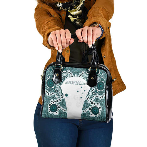Australia Rugby 2026 Shoulder Handbag Go Wallabies Aboriginal Pattern White Version - Aussie Hoodie
