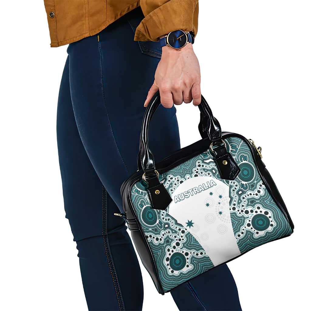 Australia Rugby 2026 Shoulder Handbag Go Wallabies Aboriginal Pattern White Version - Aussie Hoodie