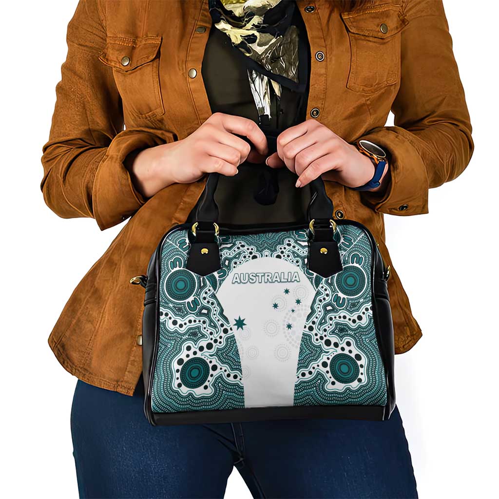 Australia Rugby 2026 Shoulder Handbag Go Wallabies Aboriginal Pattern White Version - Aussie Hoodie