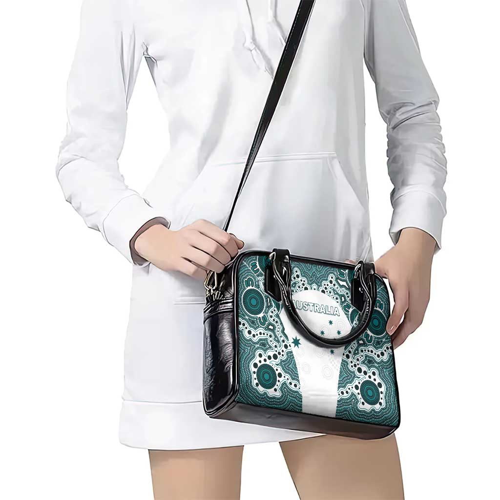 Australia Rugby 2026 Shoulder Handbag Go Wallabies Aboriginal Pattern White Version - Aussie Hoodie
