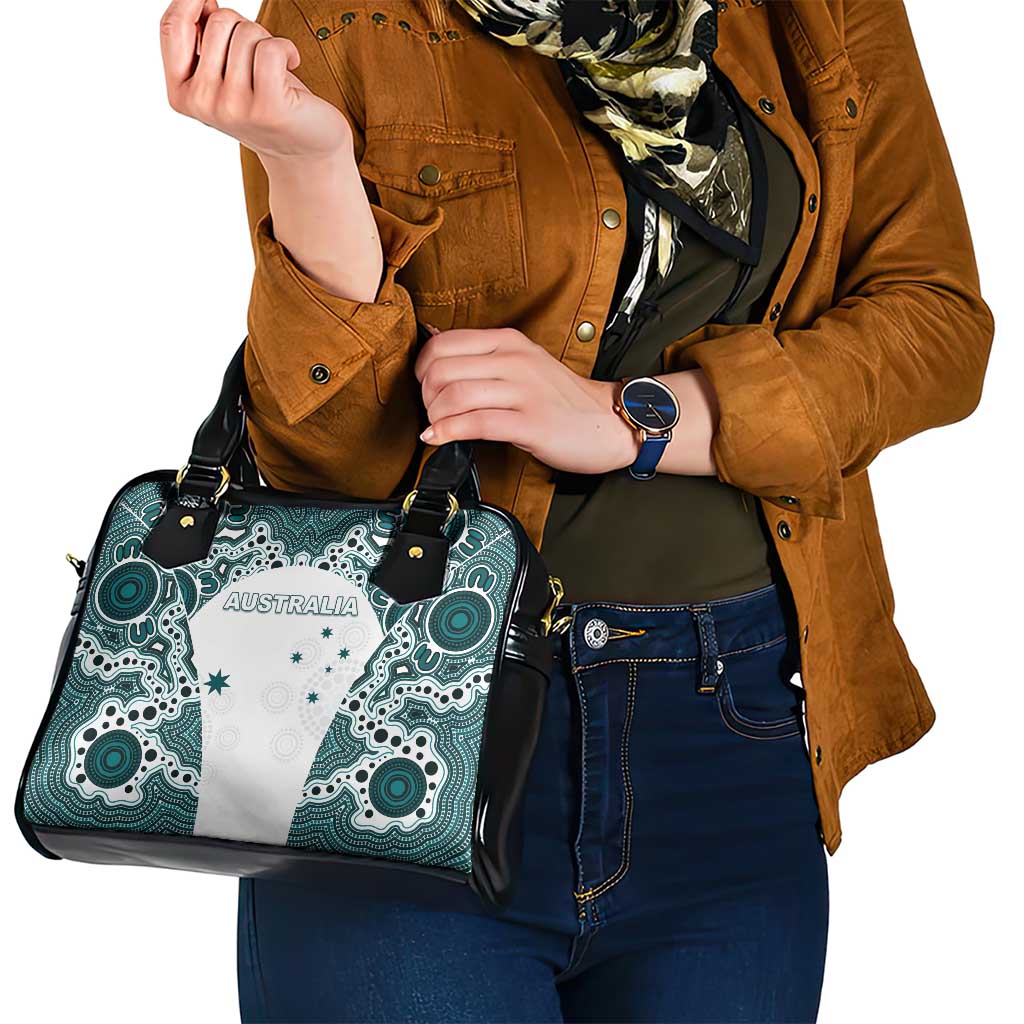 Australia Rugby 2026 Shoulder Handbag Go Wallabies Aboriginal Pattern White Version - Aussie Hoodie
