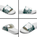 Australia Rugby 2026 Slide Sandals Go Wallabies Aboriginal Pattern White Version - Aussie Hoodie