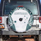 Australia Rugby 2026 Spare Tire Cover Go Wallabies Aboriginal Pattern White Version - Aussie Hoodie