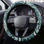 Australia Rugby 2026 Steering Wheel Cover Go Wallabies Aboriginal Pattern White Version - Aussie Hoodie