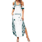 Custom Australia Rugby 2026 Summer Maxi Dress Go Wallabies Aboriginal Pattern White Version - Aussie Hoodie