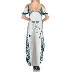 Custom Australia Rugby 2026 Summer Maxi Dress Go Wallabies Aboriginal Pattern White Version - Aussie Hoodie