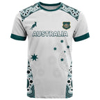Custom Australia Rugby 2026 T Shirt Go Wallabies Aboriginal Pattern White Version - Aussie Hoodie