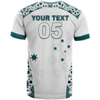 Custom Australia Rugby 2026 T Shirt Go Wallabies Aboriginal Pattern White Version - Aussie Hoodie