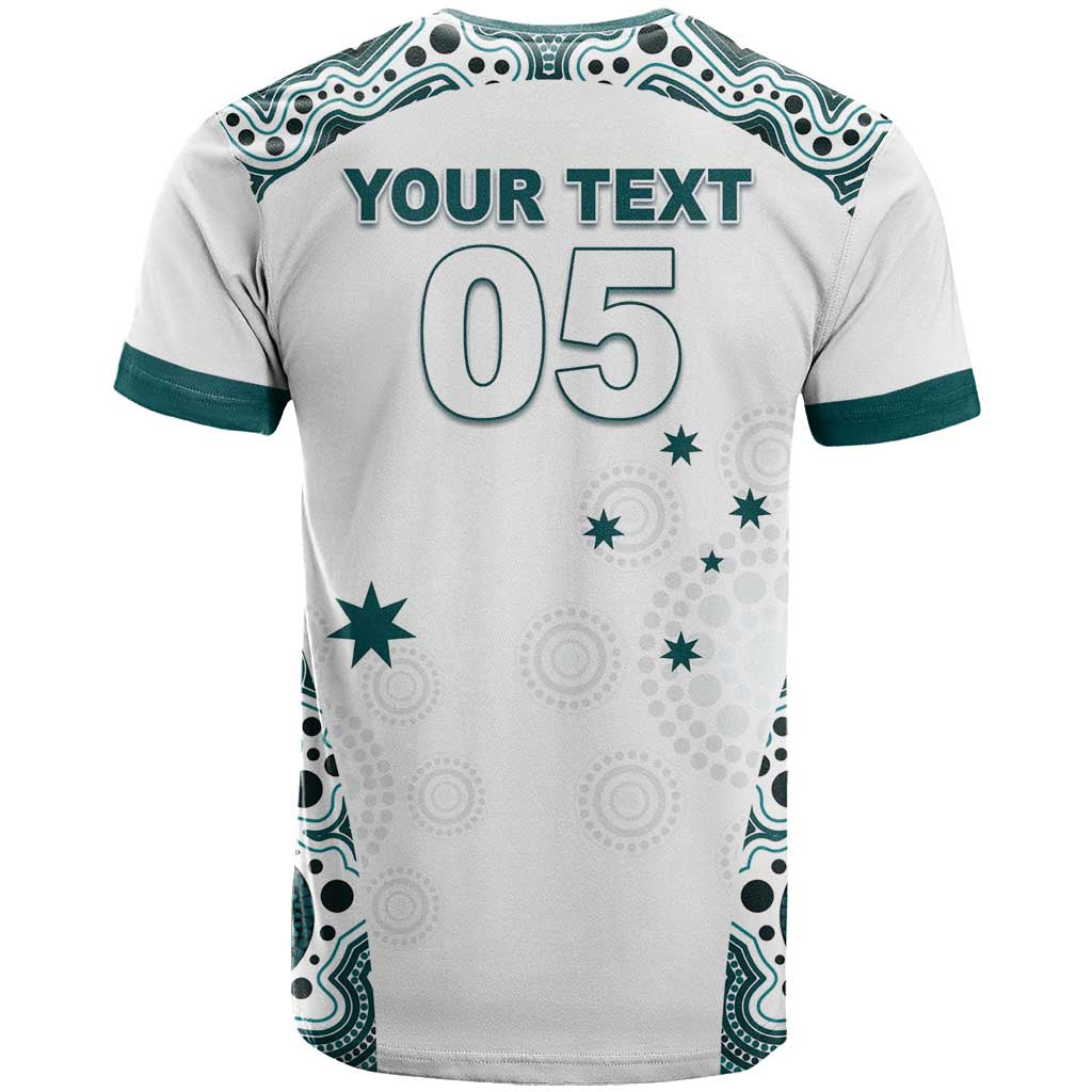 Custom Australia Rugby 2026 T Shirt Go Wallabies Aboriginal Pattern White Version - Aussie Hoodie