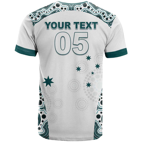 Custom Australia Rugby 2026 T Shirt Go Wallabies Aboriginal Pattern White Version - Aussie Hoodie