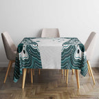 Australia Rugby 2026 Tablecloth Go Wallabies Aboriginal Pattern White Version - Aussie Hoodie