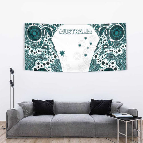 Australia Rugby 2026 Tapestry Go Wallabies Aboriginal Pattern White Version - Aussie Hoodie