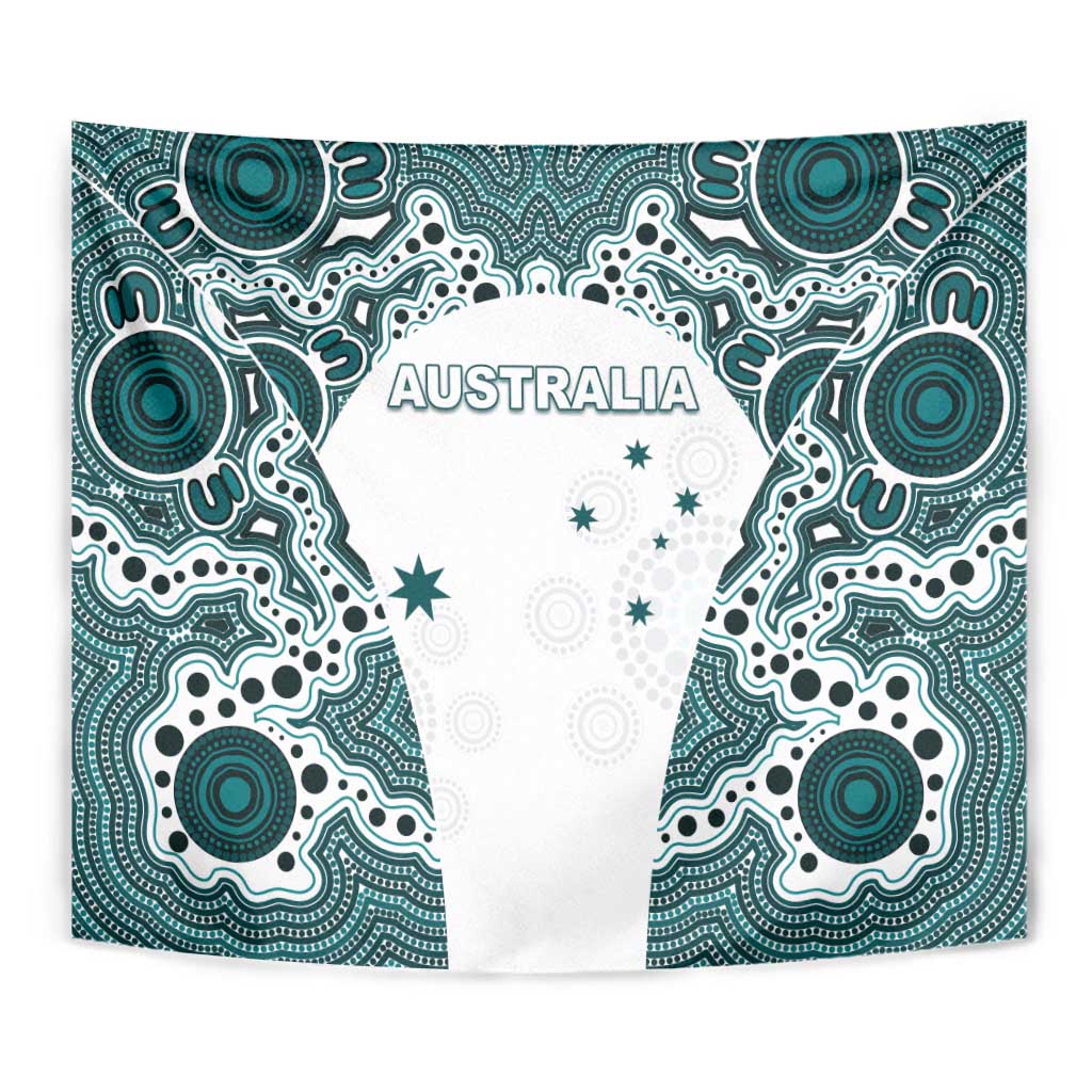 Australia Rugby 2026 Tapestry Go Wallabies Aboriginal Pattern White Version - Aussie Hoodie