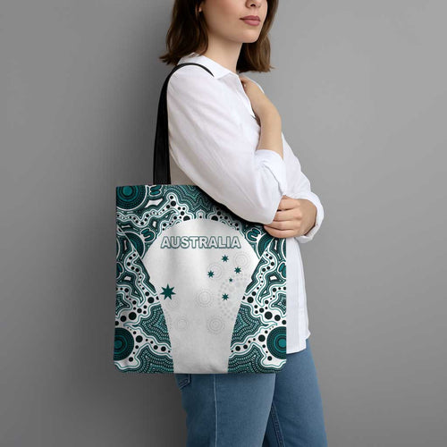 Australia Rugby 2026 Tote Bag Go Wallabies Aboriginal Pattern White Version - Aussie Hoodie