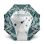 Australia Rugby 2026 Umbrella Go Wallabies Aboriginal Pattern White Version - Aussie Hoodie