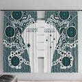 Australia Rugby 2026 Window Curtain Go Wallabies Aboriginal Pattern White Version - Aussie Hoodie