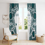 Australia Rugby 2026 Window Curtain Go Wallabies Aboriginal Pattern White Version - Aussie Hoodie