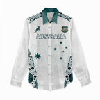 Custom Australia Rugby 2026 Women Casual Shirt Go Wallabies Aboriginal Pattern White Version - Aussie Hoodie