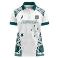 Custom Australia Rugby 2026 Women Polo Shirt Go Wallabies Aboriginal Pattern White Version - Aussie Hoodie