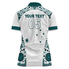 Custom Australia Rugby 2026 Women Polo Shirt Go Wallabies Aboriginal Pattern White Version - Aussie Hoodie