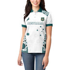 Custom Australia Rugby 2026 Women Polo Shirt Go Wallabies Aboriginal Pattern White Version - Aussie Hoodie