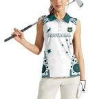 Custom Australia Rugby 2026 Women Sleeveless Polo Shirt Go Wallabies Aboriginal Pattern White Version - Aussie Hoodie