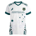 Custom Australia Rugby 2026 Women V-Neck T-Shirt Go Wallabies Aboriginal Pattern White Version - Aussie Hoodie