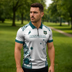 Custom Australia Rugby 2026 Zipper Polo Shirt Go Wallabies Aboriginal Pattern White Version - Aussie Hoodie