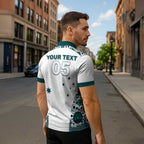 Custom Australia Rugby 2026 Zipper Polo Shirt Go Wallabies Aboriginal Pattern White Version - Aussie Hoodie