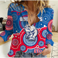 custom-personalised-and-number-bulldogs-afl-women-casual-shirt-aboriginal-patterns