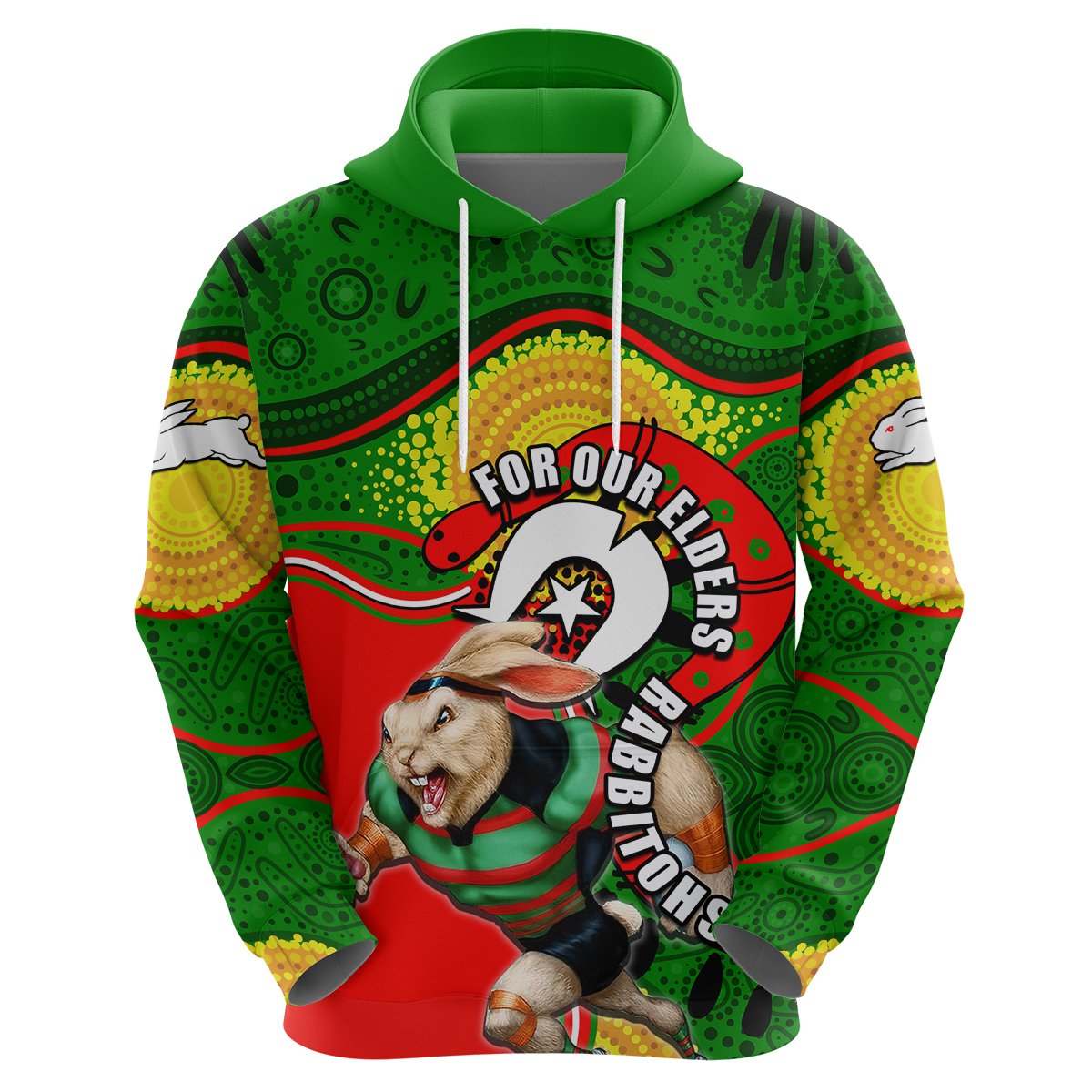 rabbitohs-mascot-nrl-hoodie-naidoc