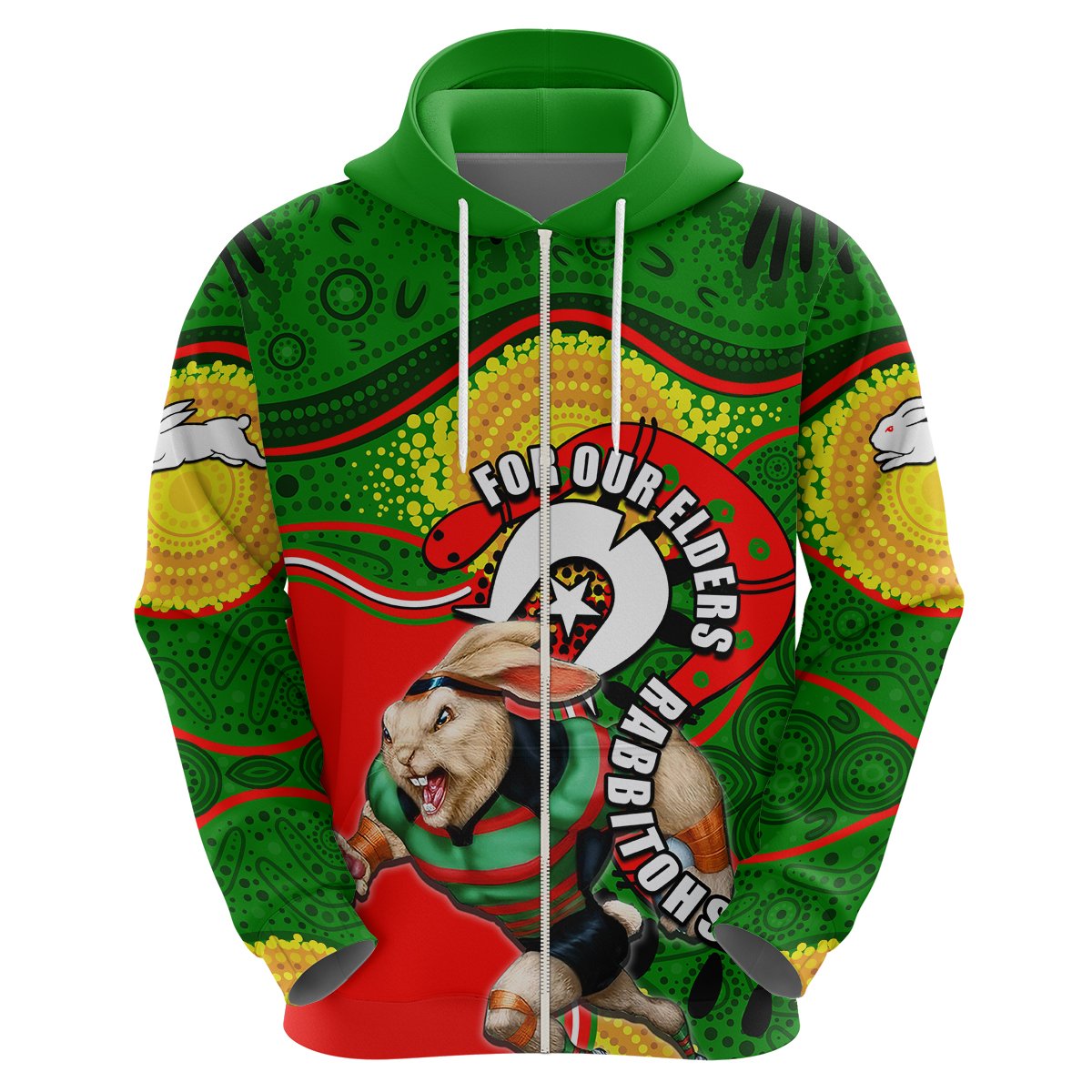 rabbitohs-mascot-nrl-hoodie-naidoc