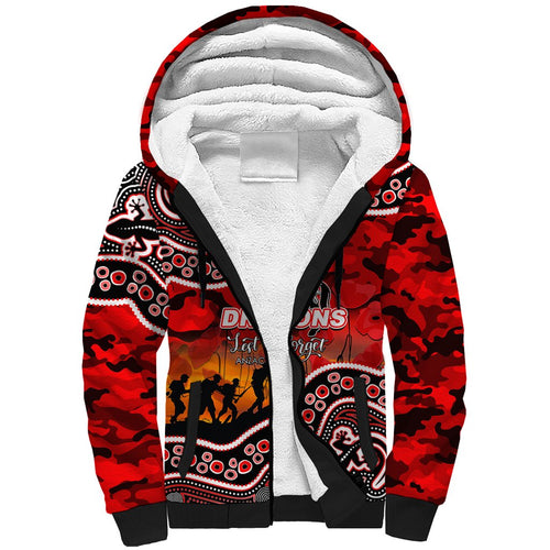 custom-personalised-anzac-day-nrl-dragons-sherpa-hoodie-aboriginal-lizard-patterns