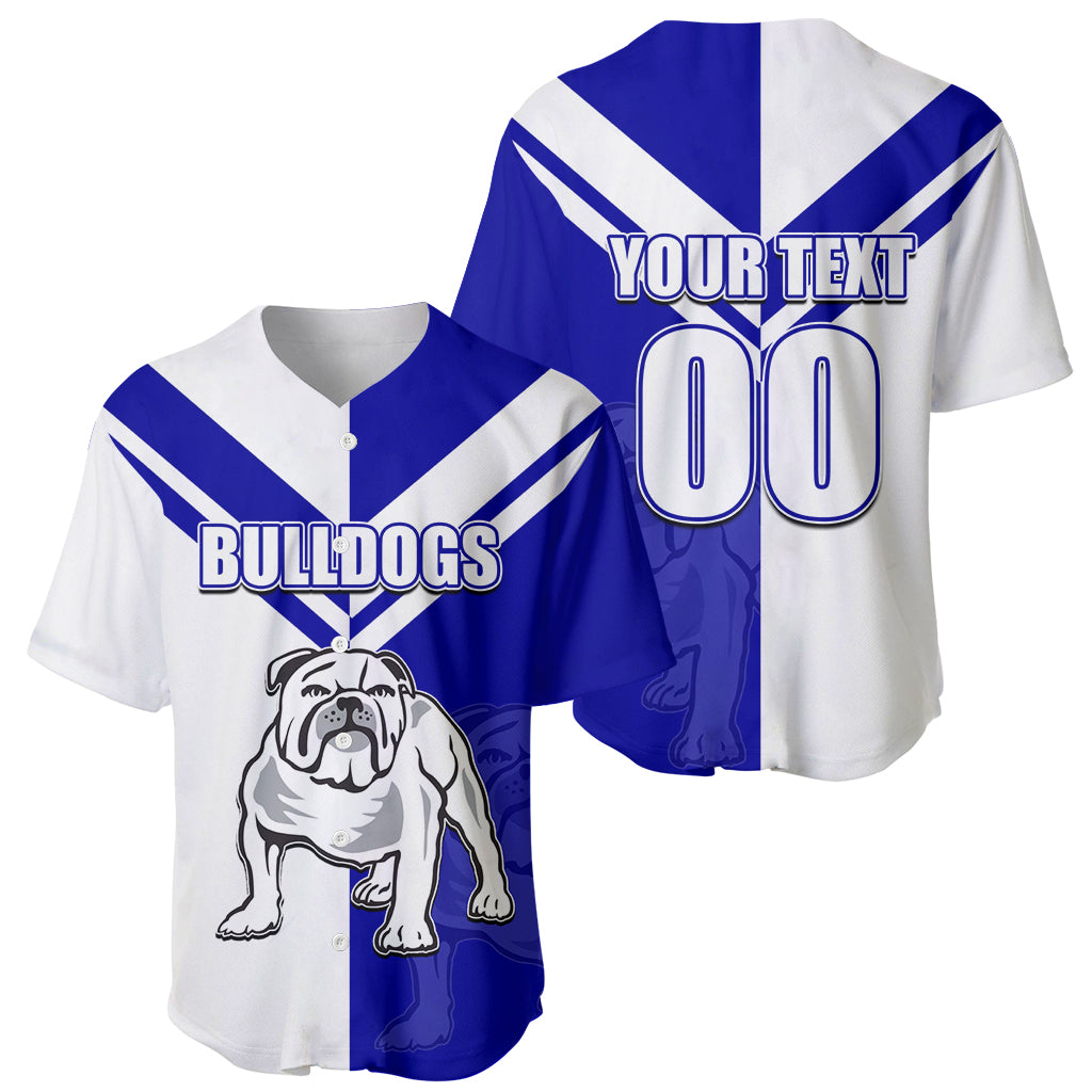 (Custom Text And Number) NRL Bulldogs Baseball Jersey Mix Jersey LT6