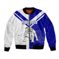 (Custom Text And Number) NRL Bulldogs Bomber Jacket Mix Jersey LT6