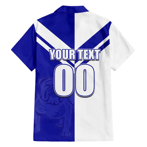 (Custom Text And Number) NRL Bulldogs Hawaiian Shirt Mix Jersey LT6