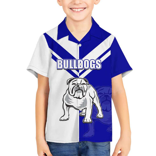 (Custom Text And Number) NRL Bulldogs Hawaiian Shirt Mix Jersey LT6