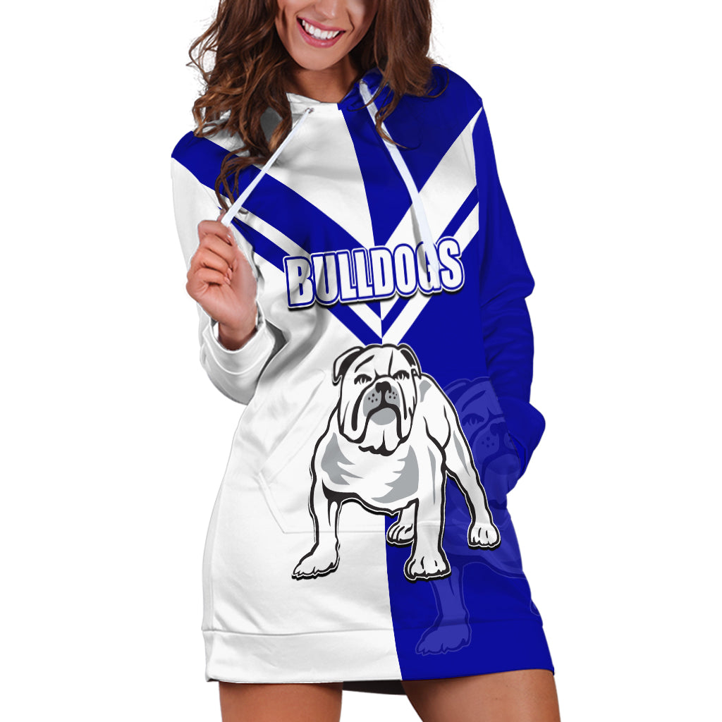 (Custom Text And Number) NRL Bulldogs Hoodie Dress Mix Jersey LT6
