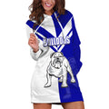 (Custom Text And Number) NRL Bulldogs Hoodie Dress Mix Jersey LT6