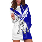 (Custom Text And Number) NRL Bulldogs Hoodie Dress Mix Jersey LT6