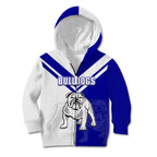 (Custom Text And Number) NRL Bulldogs Kid Hoodie Mix Jersey LT6
