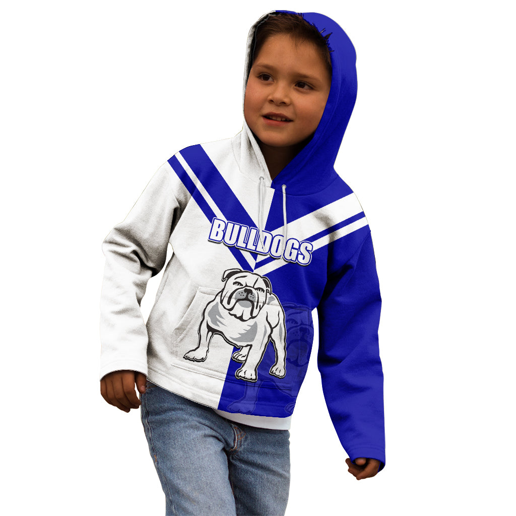(Custom Text And Number) NRL Bulldogs Kid Hoodie Mix Jersey LT6