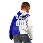 (Custom Text And Number) NRL Bulldogs Kid Hoodie Mix Jersey LT6
